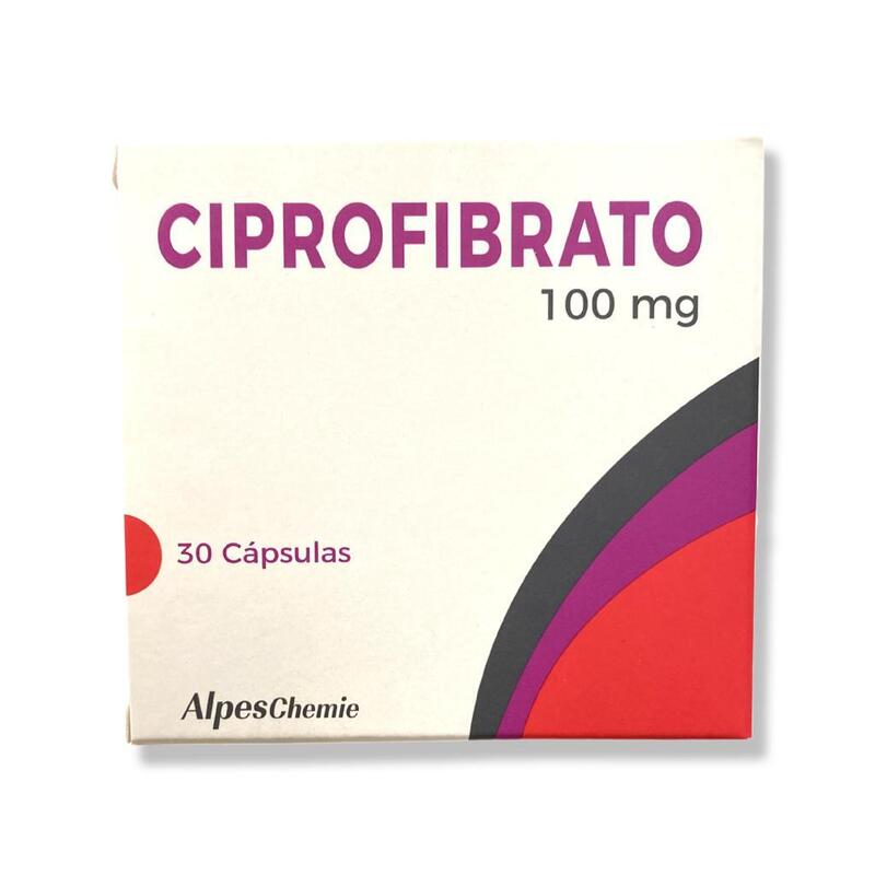Ciprofibrato 100mg 30 Cápsulas