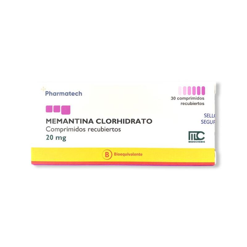 Memantina Clorhidrato 20mg 30 Comprimidos recubiertos