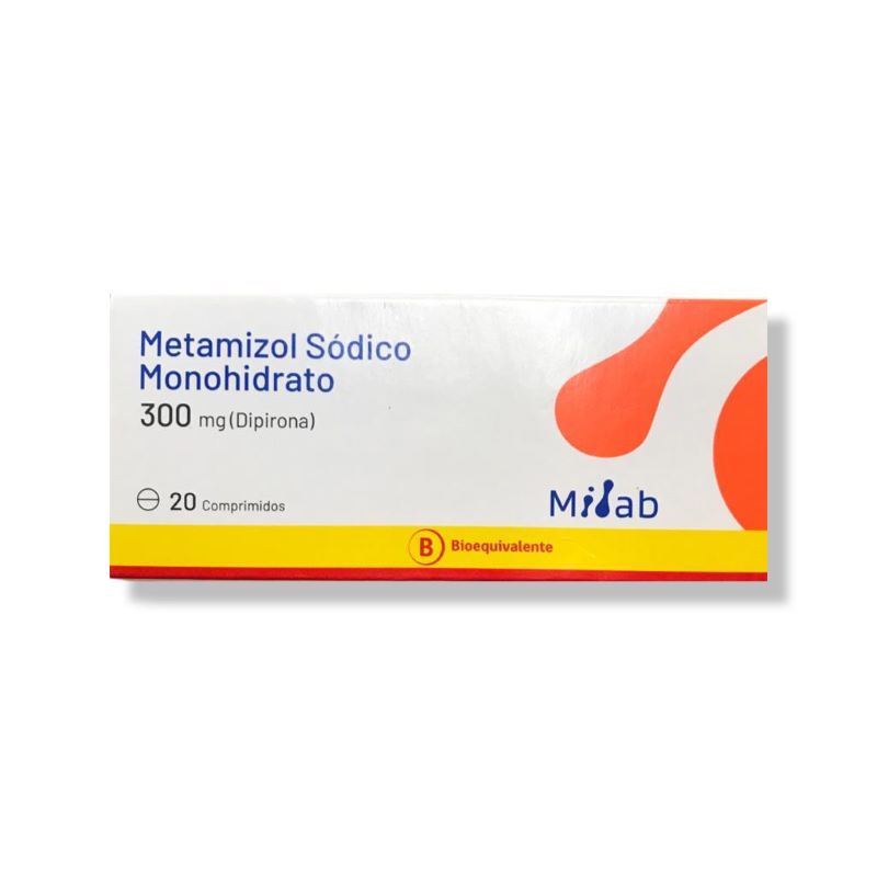Metamizol sódico monohidrato 300mg 20 Comprimidos
