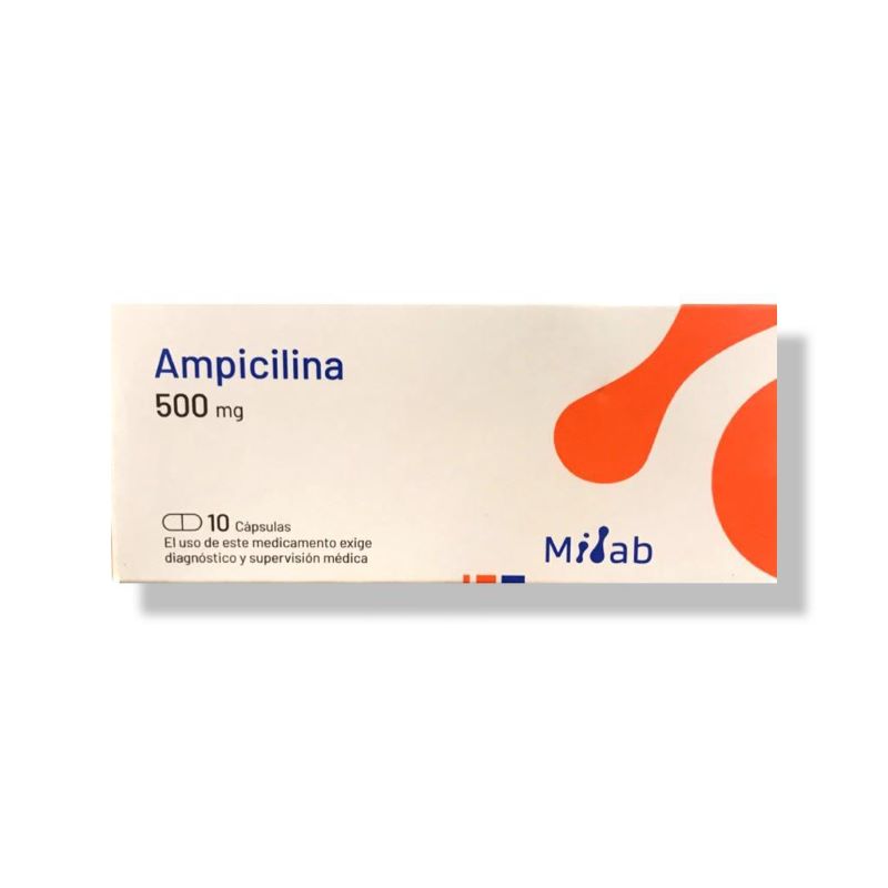 Ampicilina 500mg 10 Cápsulas