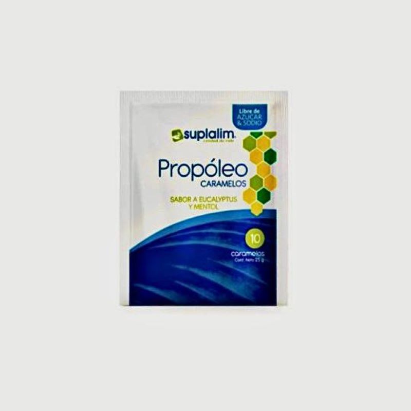 Propóleo 10 Caramelos sabor eucalyptus y mentol