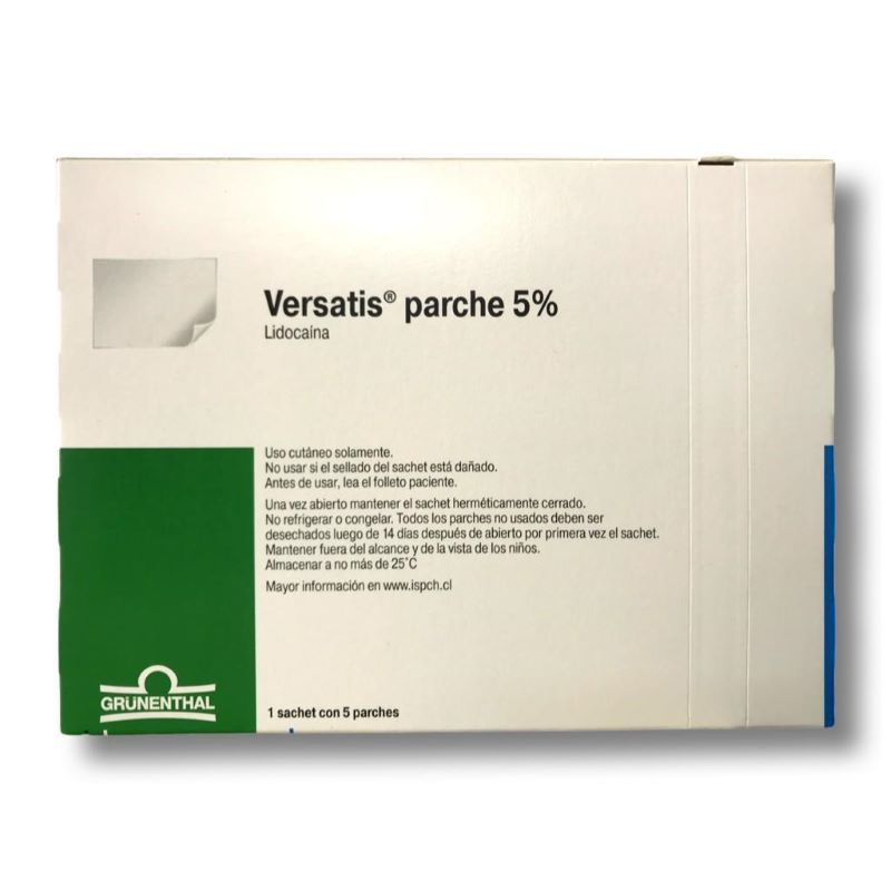 Versates Patch Versatis 5% 1 Sachet 5 parches